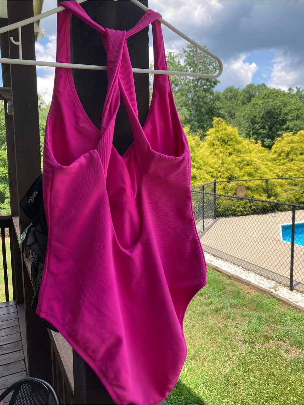 Women’s Fuchsia One-Piece Swimsuit - Classic Scoop Back